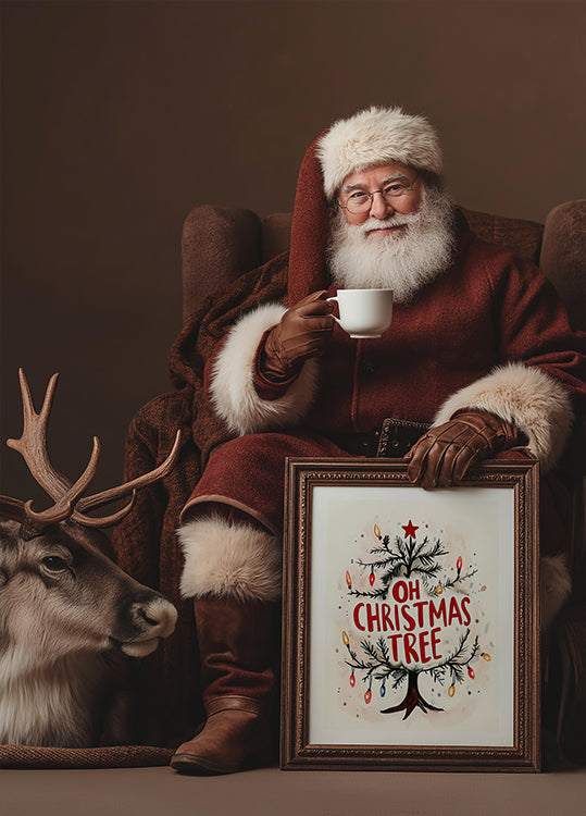 Plakat świątecznego blasku drzewa