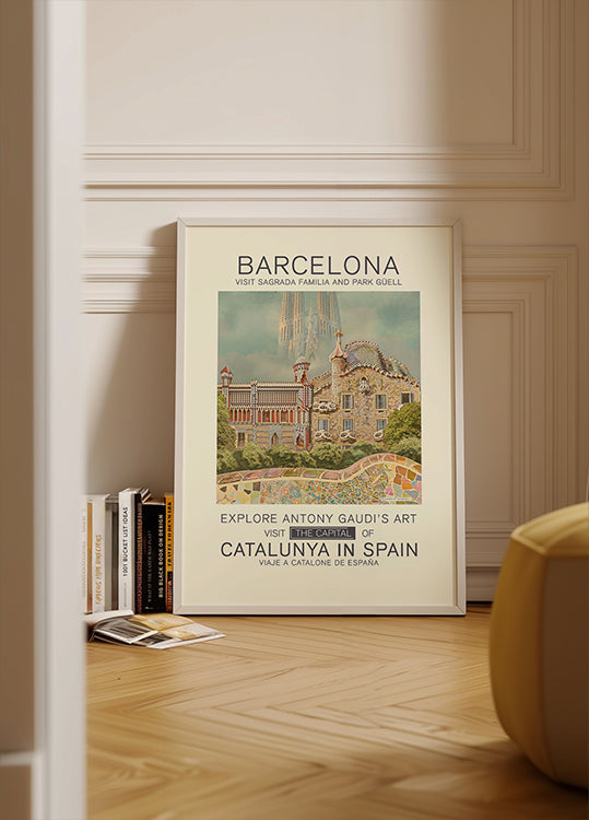 Plakat z nadrukiem w Barcelonie