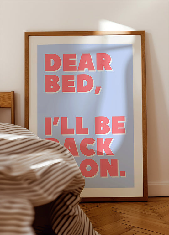 Plakat List do mojego łóżka