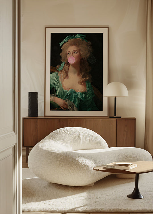 Plakat Madame z gumą balonową