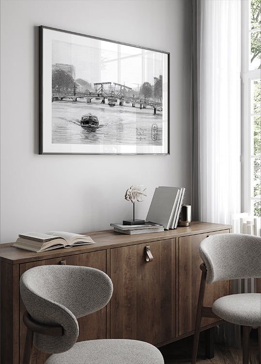 Plakat Magere Brug w Amsterdamie - 09-11-23