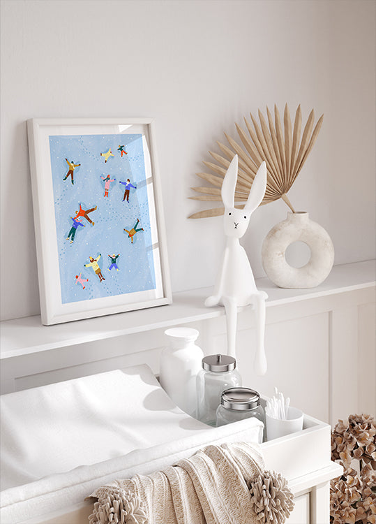 Plakat śnieżnych aniołów