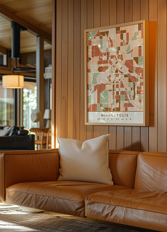 Black Maps Earth Tones 55 Plakat