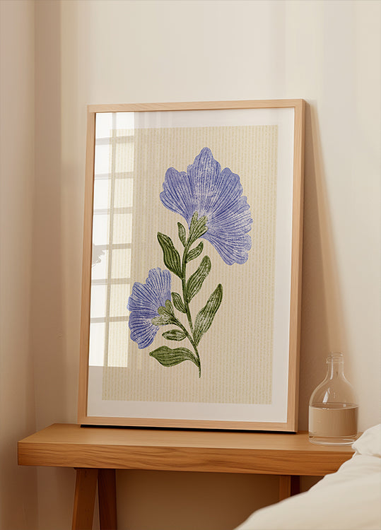 Vintage plakat kwiatowy