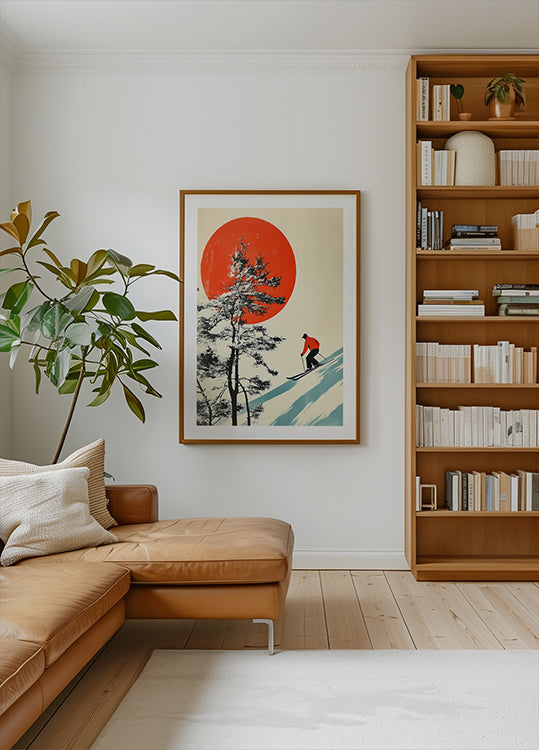 Plakat na nartach w Japonii