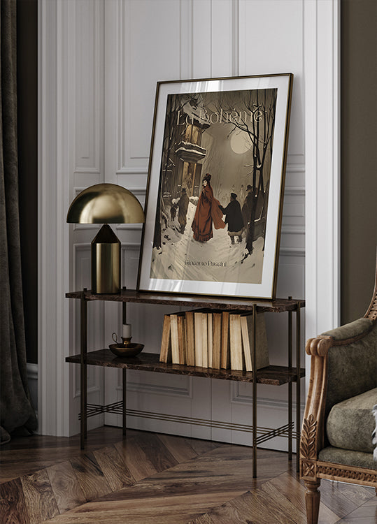 Opera La Bohème robi zimowy plakat