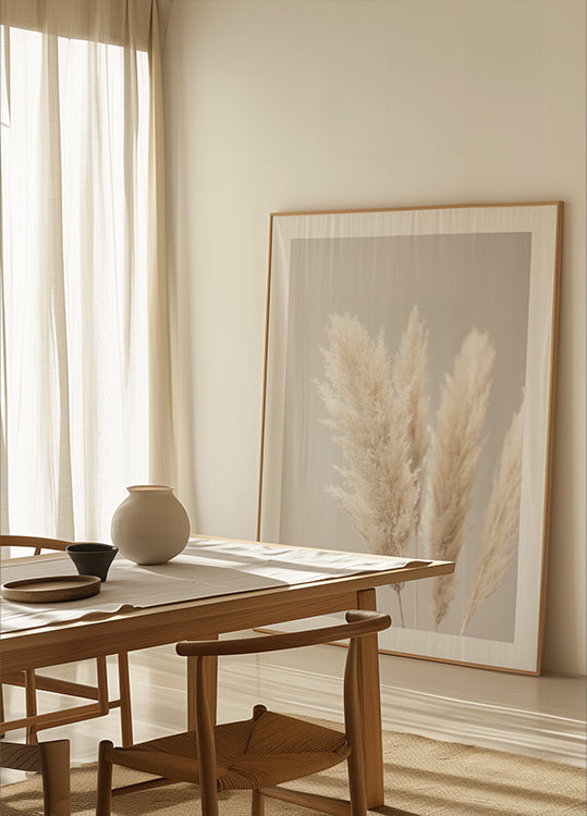 Plakat Pampas Grass Grey 02