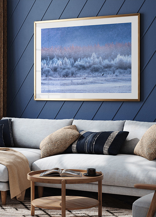 Plakat z gradientami jesienno-zimowymi