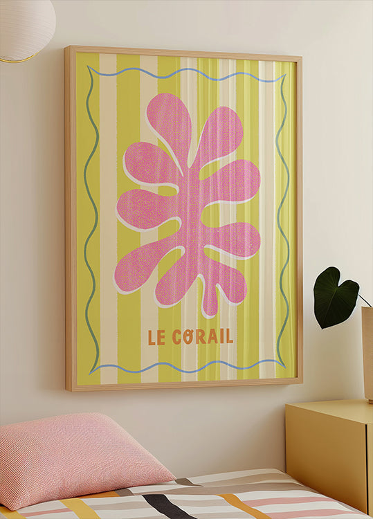Plakat Le Corail cytrynowo-kremowy