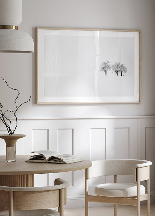 Plakat drzewo i cisza