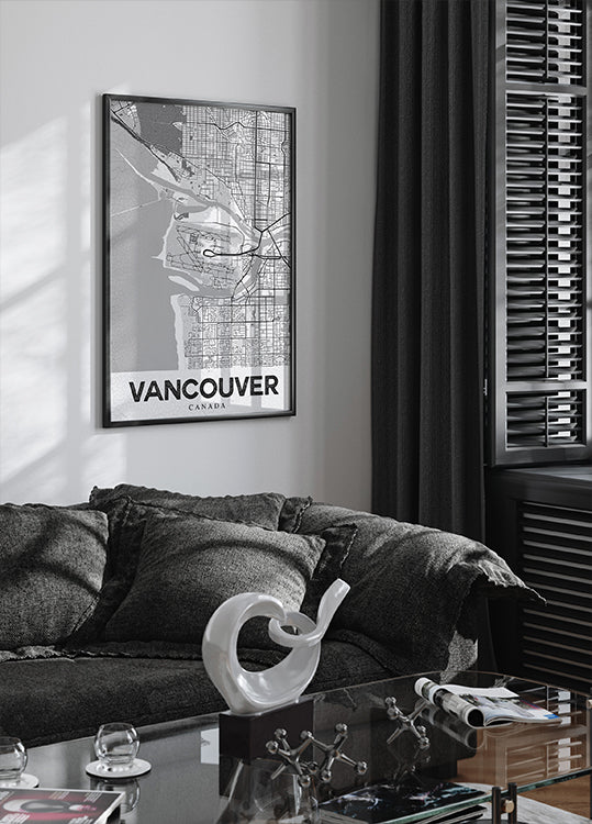 Biały plakat z Vancouver