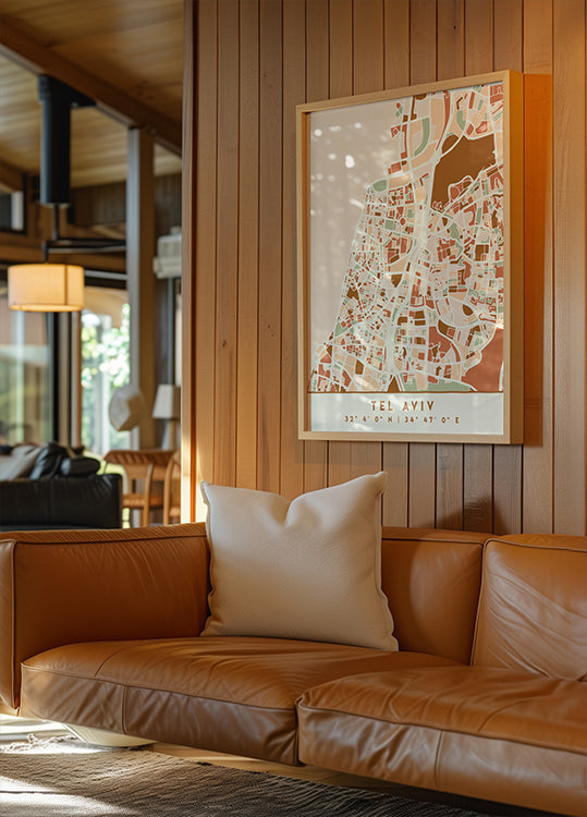 Czarny plakat z mapami odcieni ziemi 87