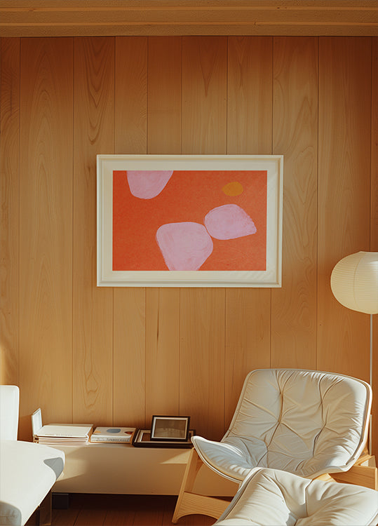 Plakat z pastelowymi kamykami