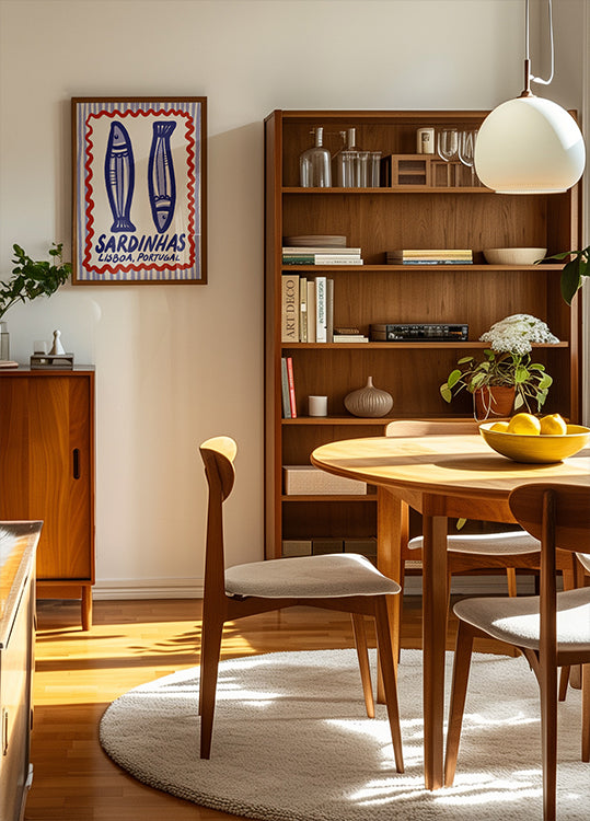 Plakat z rozkoszą sardynek w Lizbonie