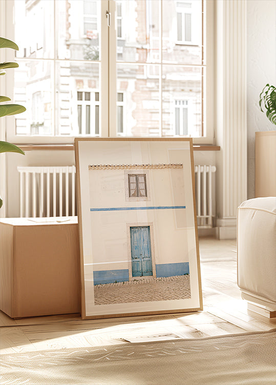 Plakat z niebieskimi drzwiami Ericeiry