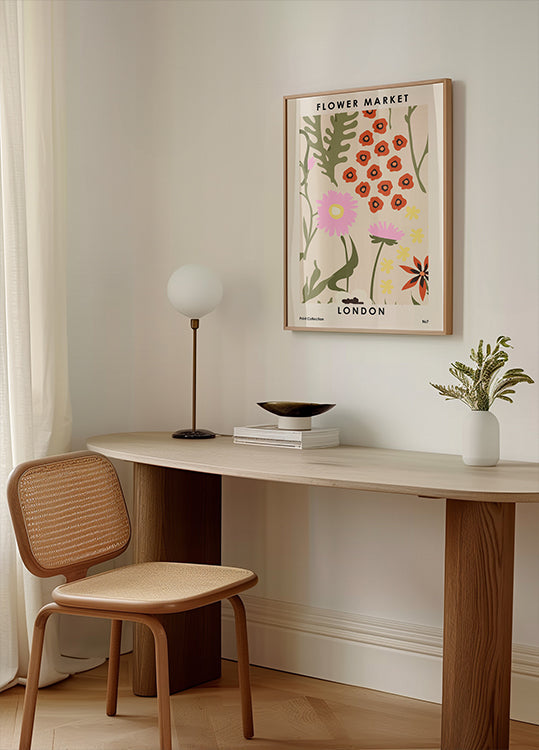 Plakat targu kwiatowego w Londynie