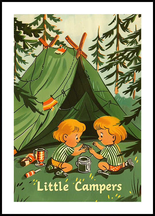 Little Campers Vintage Magazine Plakat - Posterbox