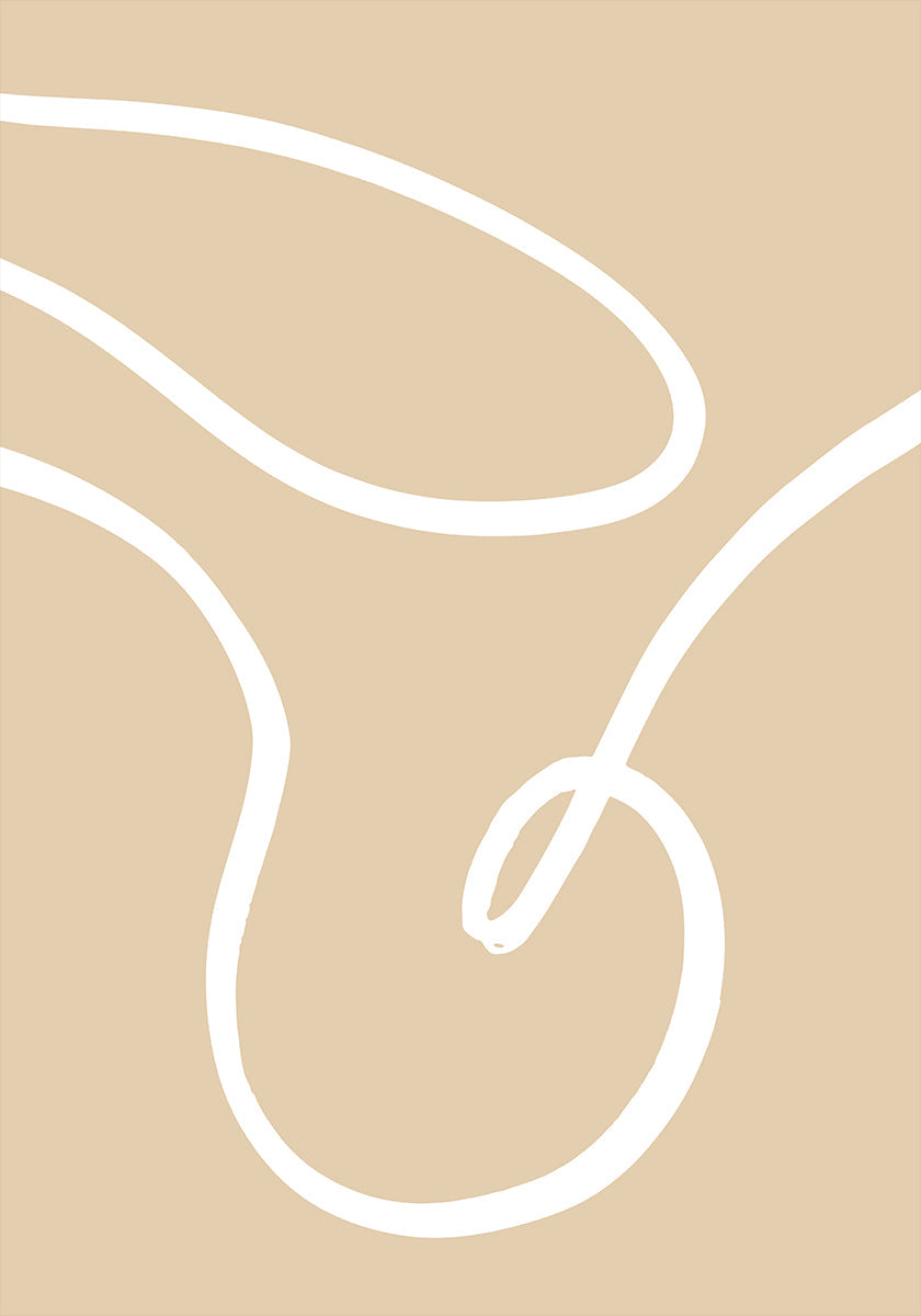 Beige Lines 02 Plakat - Posterbox