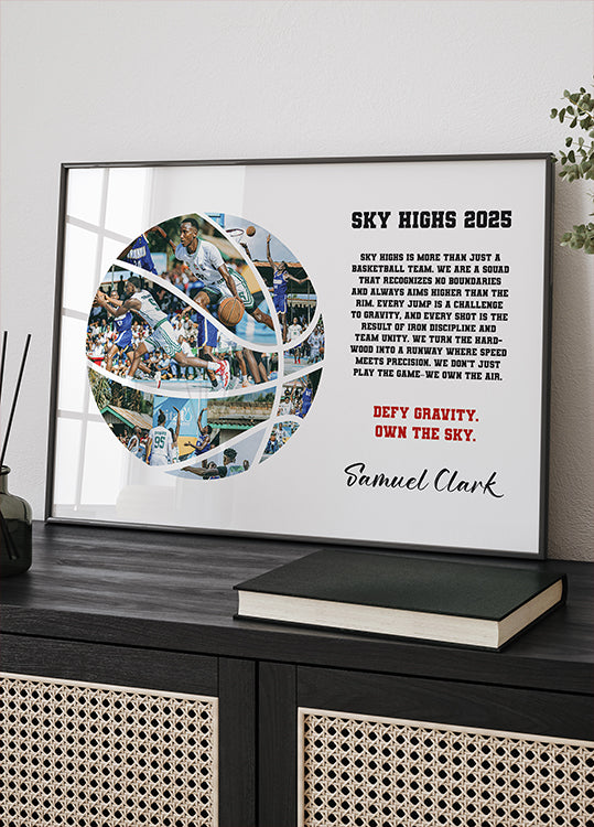 Basketball Photo Collage Personal Plakat - Posterbox