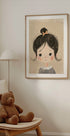 Freckled Girl With Bow Plakat - Posterbox.dk
