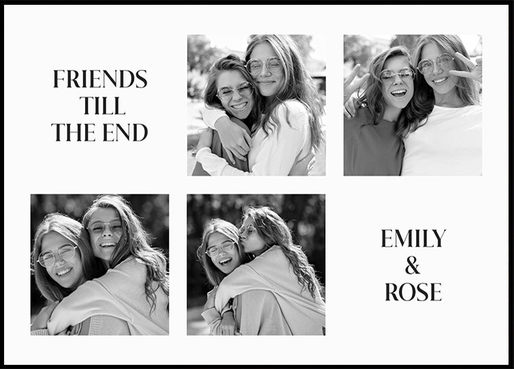 Friends Till The End Personalized Photo Collage Plakat - Posterbox