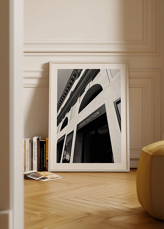 Louis Vuitton Rome Boutique Black & White Plakat - Posterbox