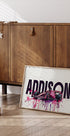 Pink Racing Car with Name Personal - Posterbox