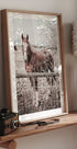 Rustic Brown Horse in Pastel Countryside Plakat - Posterbox.dk