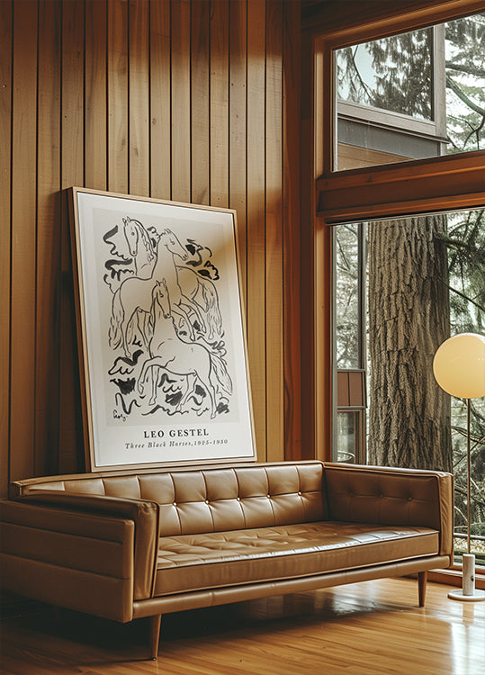 Three Black Horses, Leo Gestel Plakat - Posterbox.dk