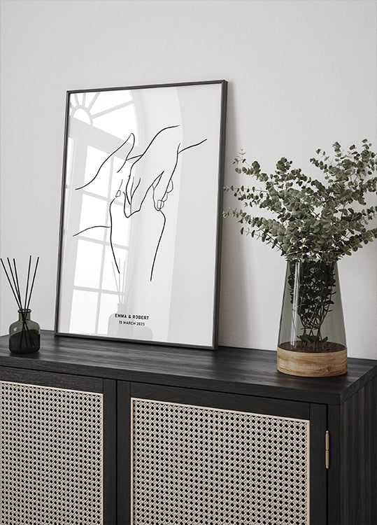 Together - Personalized Line Art Plakat - Posterbox.dk