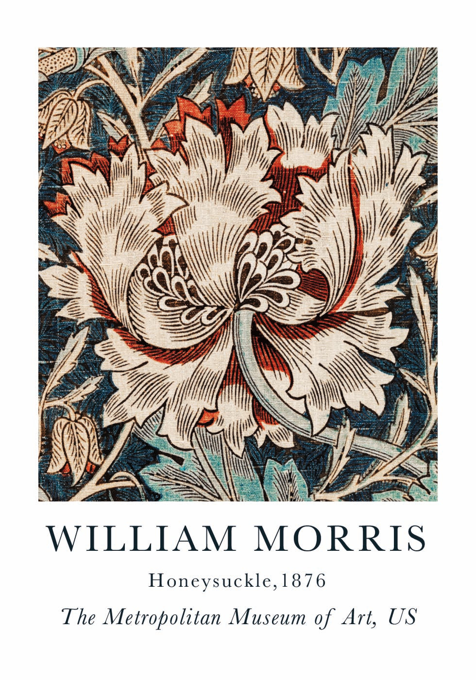 W.Morris Honeysuckle Plakat - Posterbox.dk