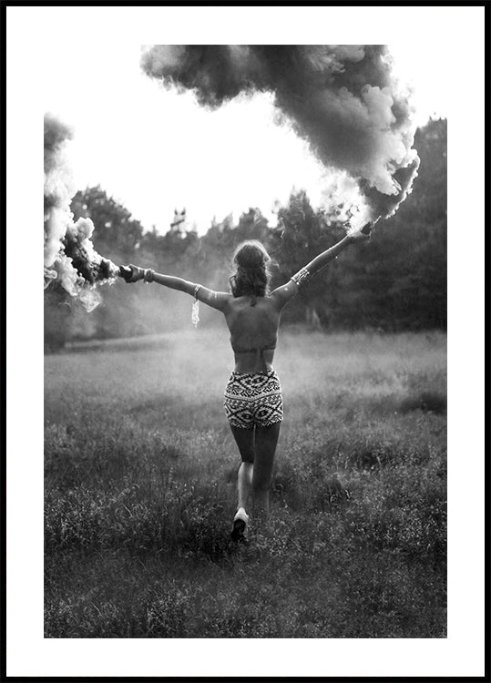 Wild and Free Smoke Art Plakat - Posterbox.dk
