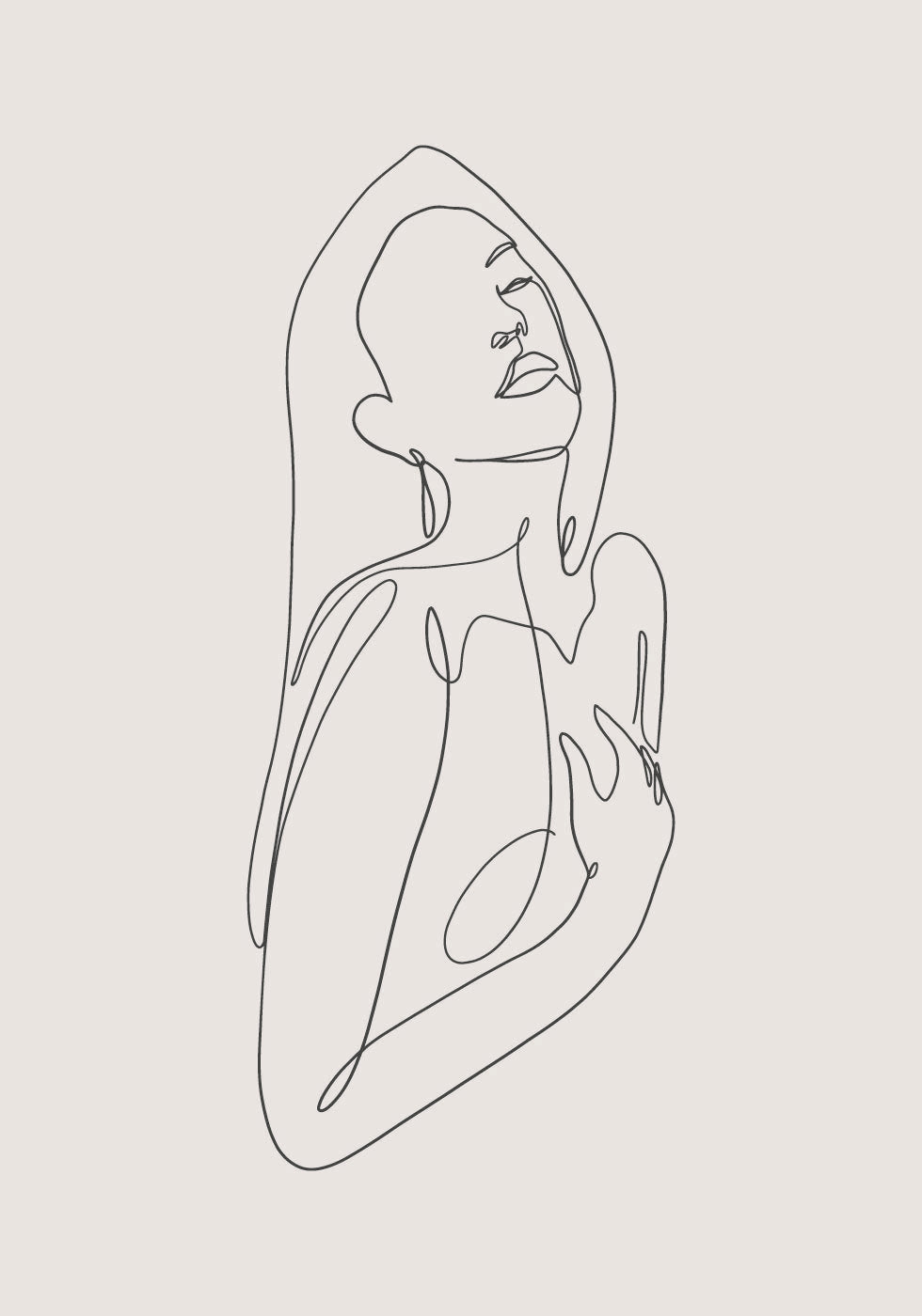 Woman in Line Art Plakat - Posterbox.dk