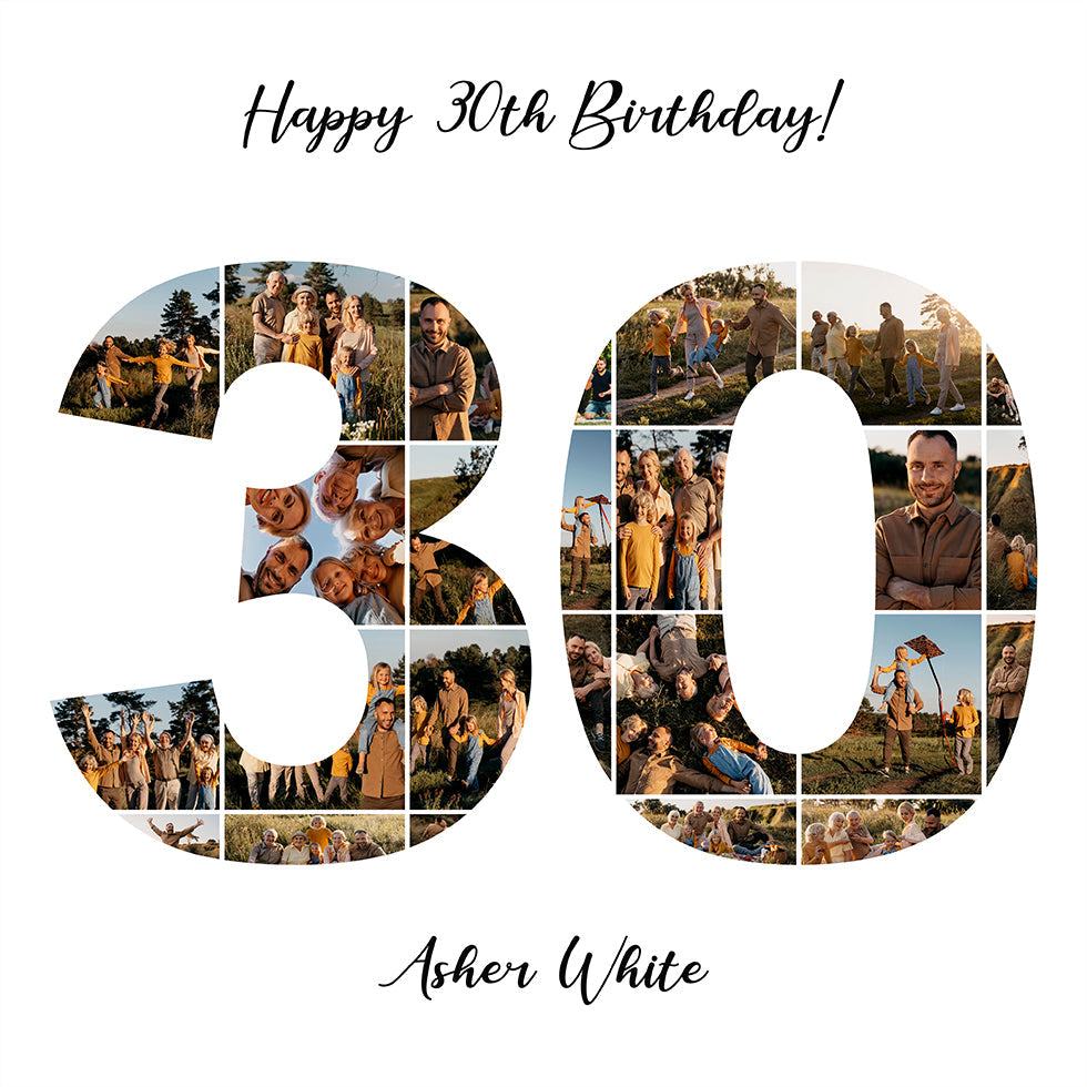 30th Birthday Photo Collage Personal - Posterbox