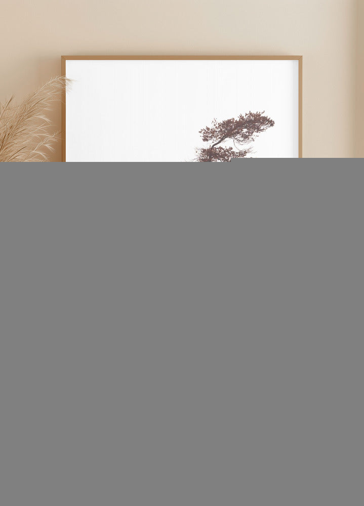 Plakat z rzeźbionymi sosnami