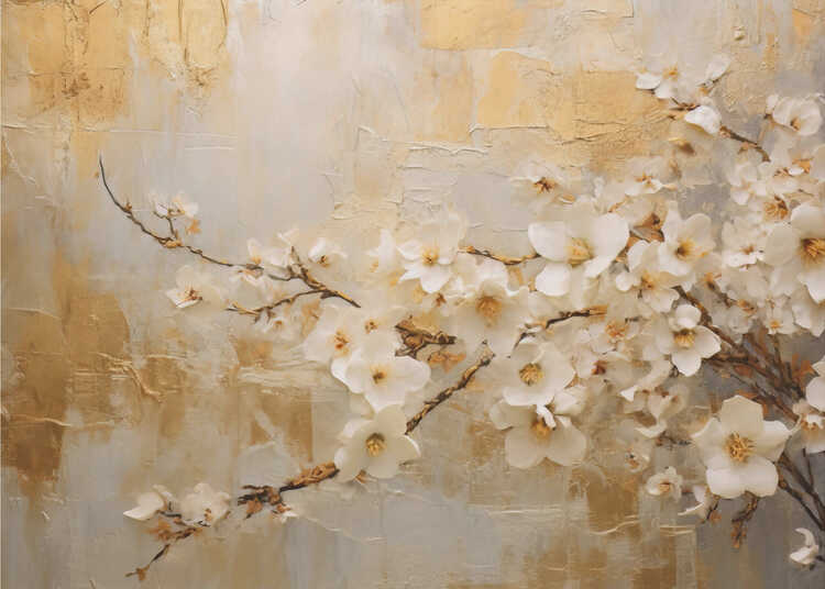 Zdobądź plakat w stylu vintage z motywem kwiatowym 75