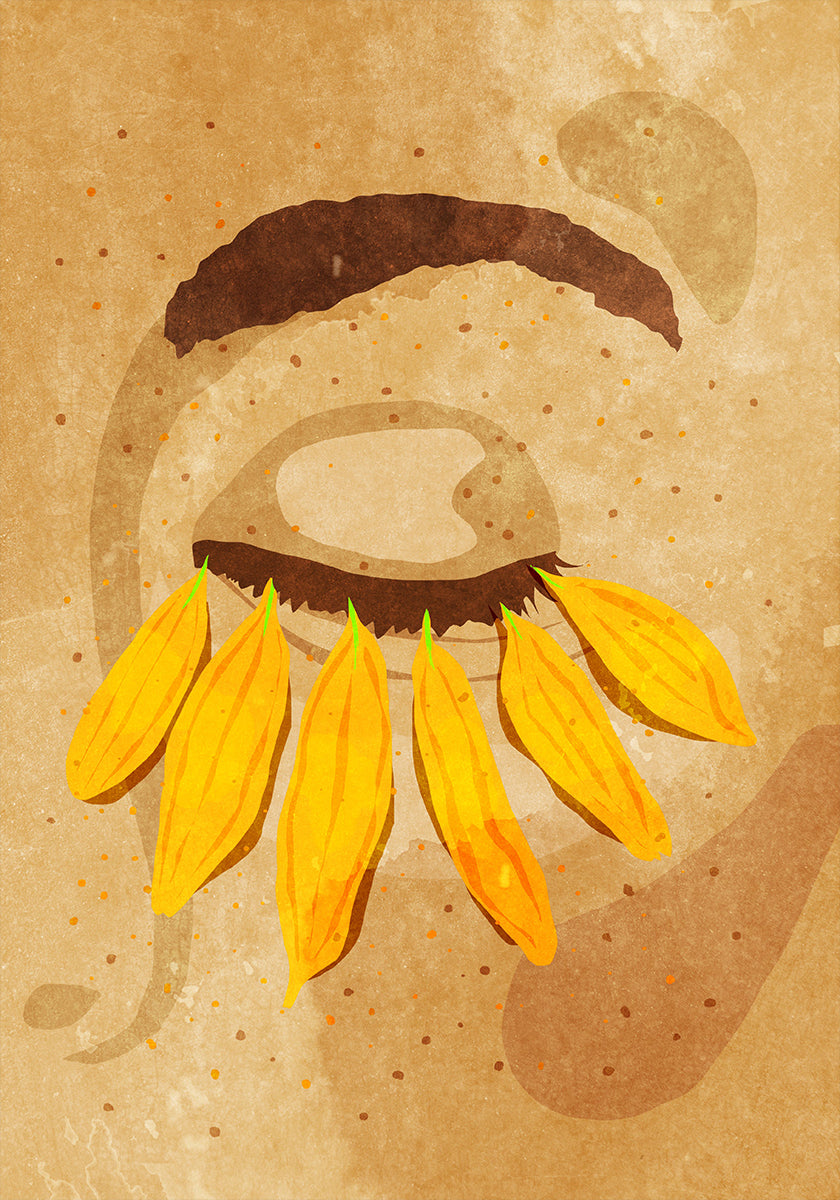 Flower power eye lashes Plakat - Posterbox