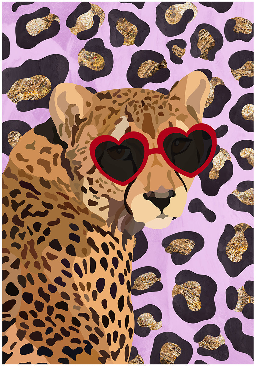 Leopard Print Pink Plakat - Posterbox