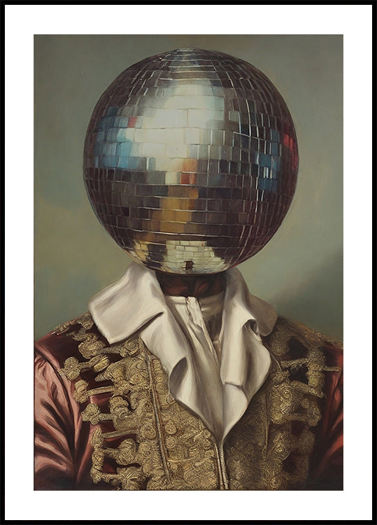 DiscoHead King  / Altered Collage Art Plakat - Posterbox