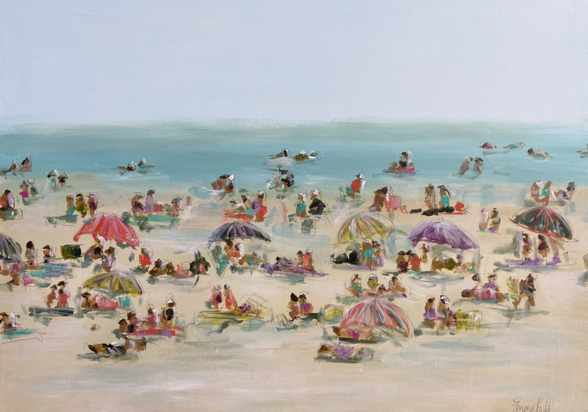 Tętniący życiem dzień na plaży