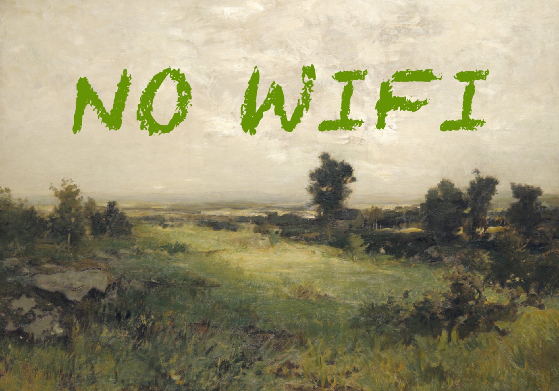 Klasyczny krajobraz Brak Wi-Fi