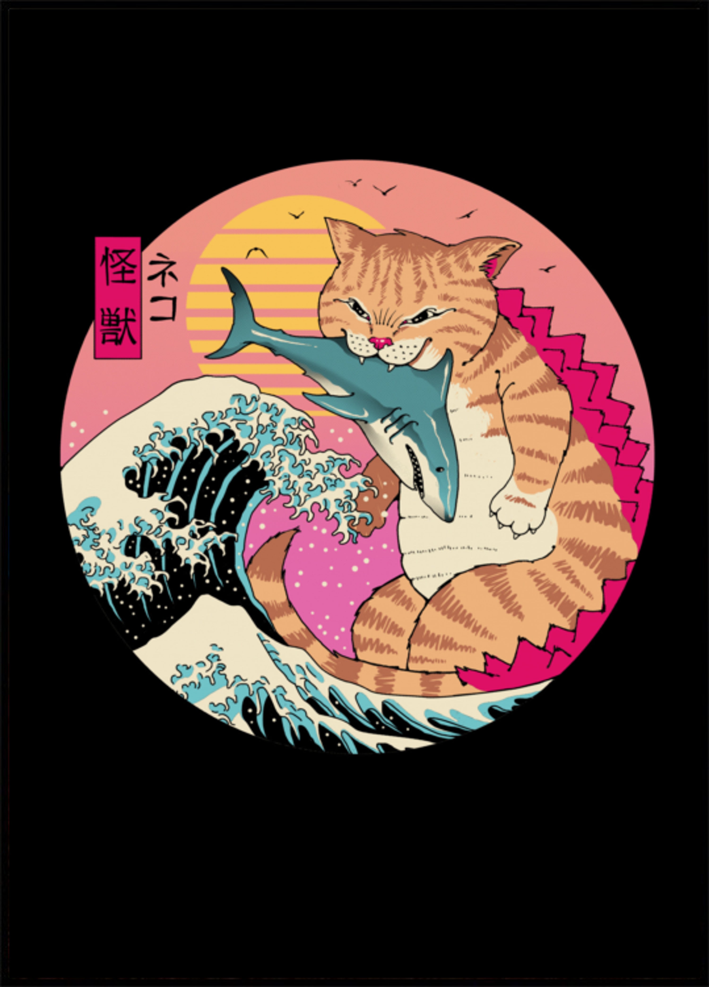 Neko Wave Kaiju autorstwa Vincenta Trinidada Art