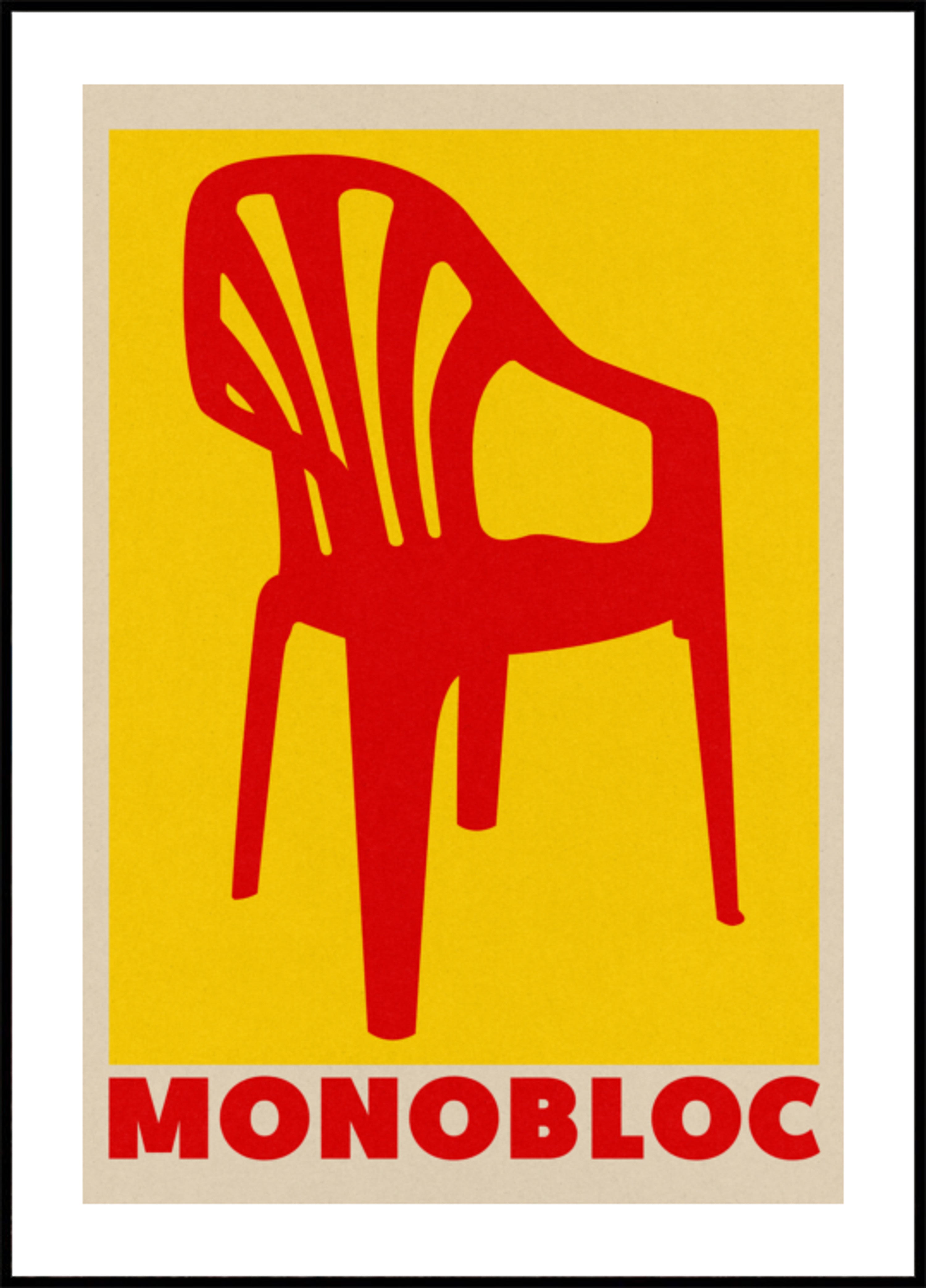 Czerwone krzesło monoblokowe