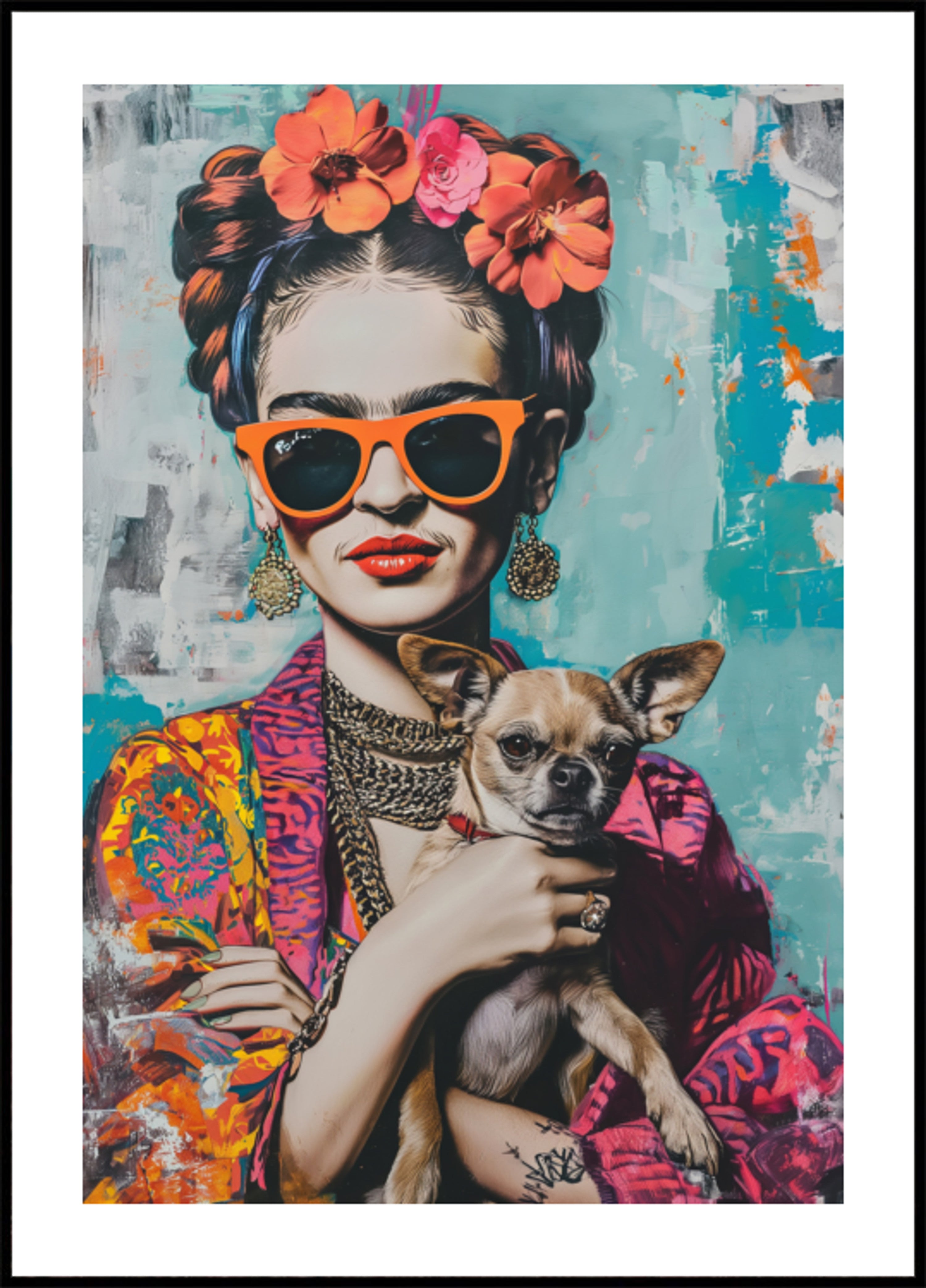 Kolorowy portret chihuahua
