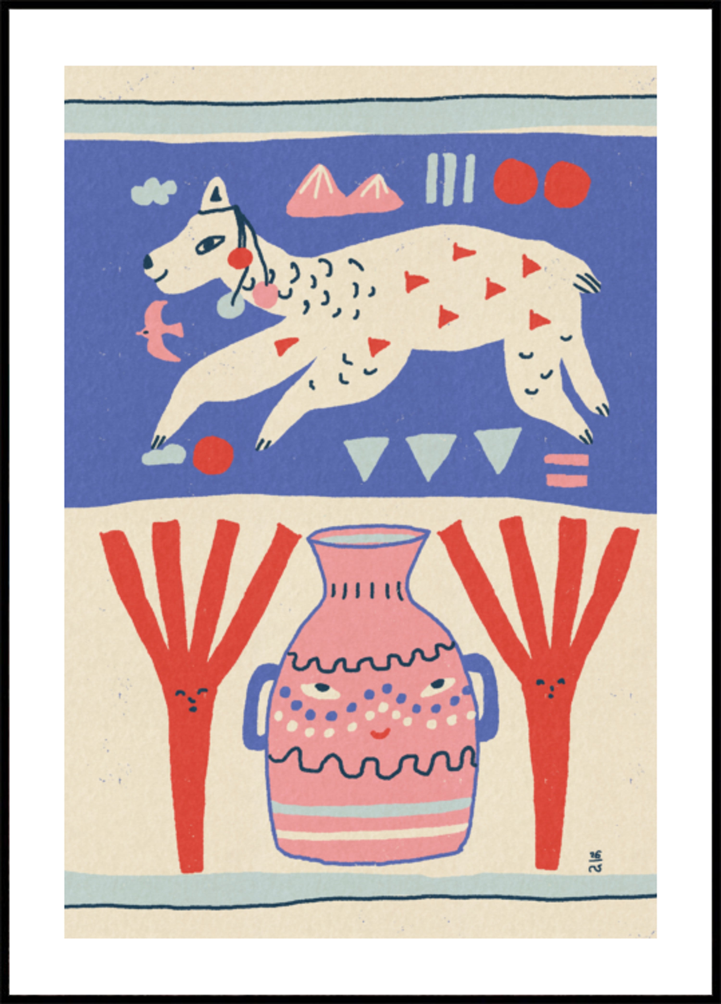 Zabawna sztuka ludowa lamy
