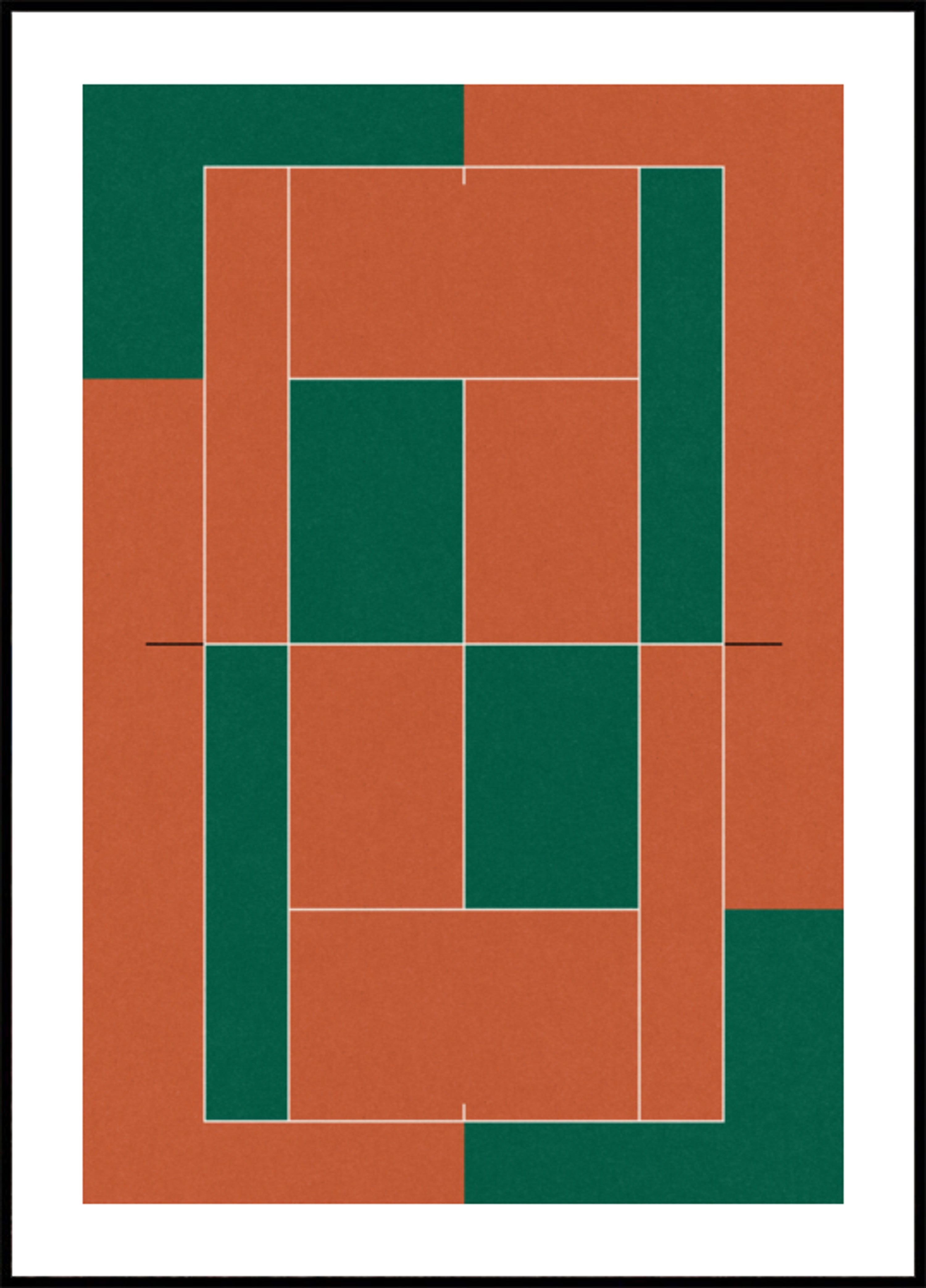 Geometryczny kort tenisowy