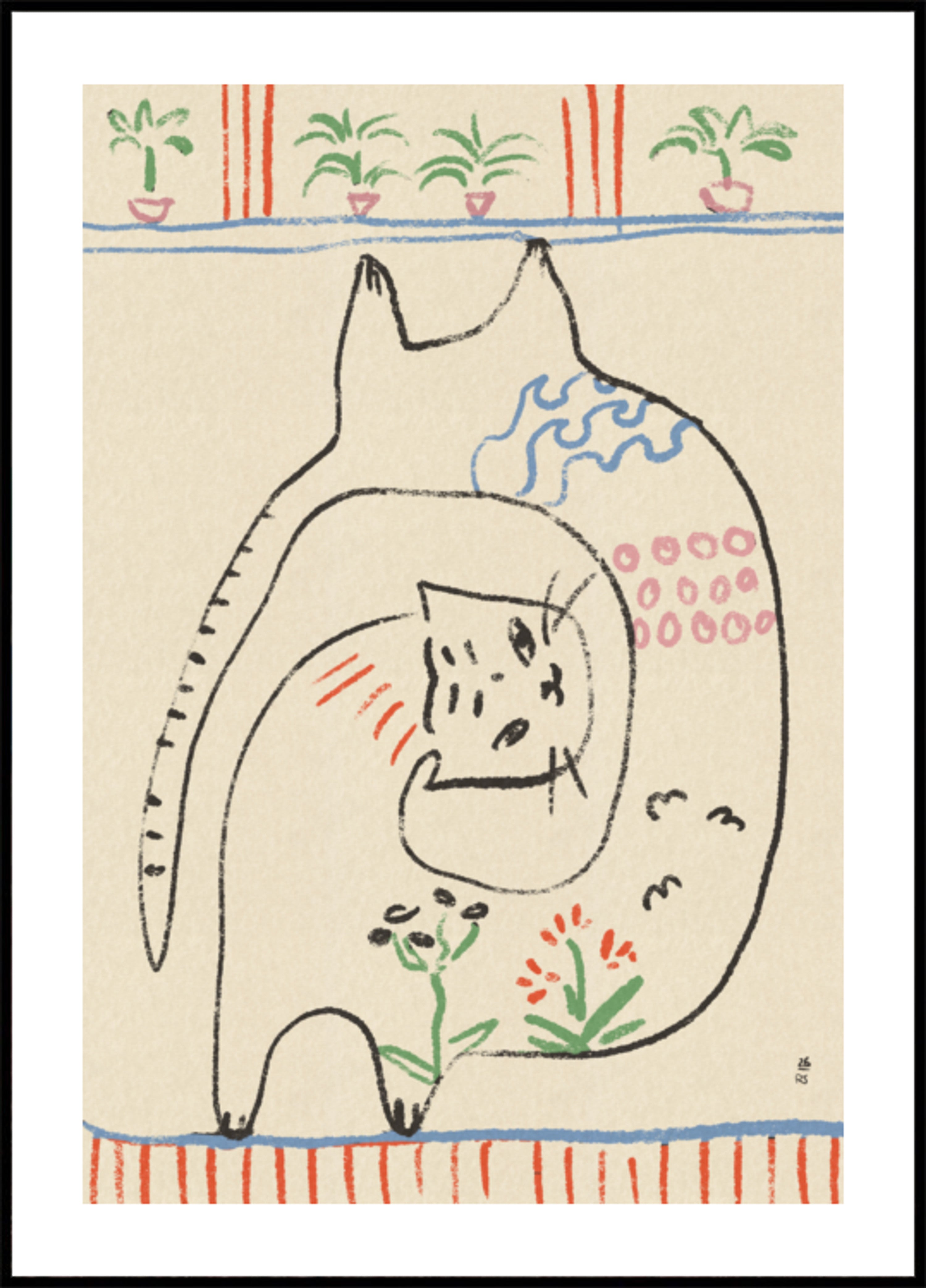 Ilustracja zabawnych kotów