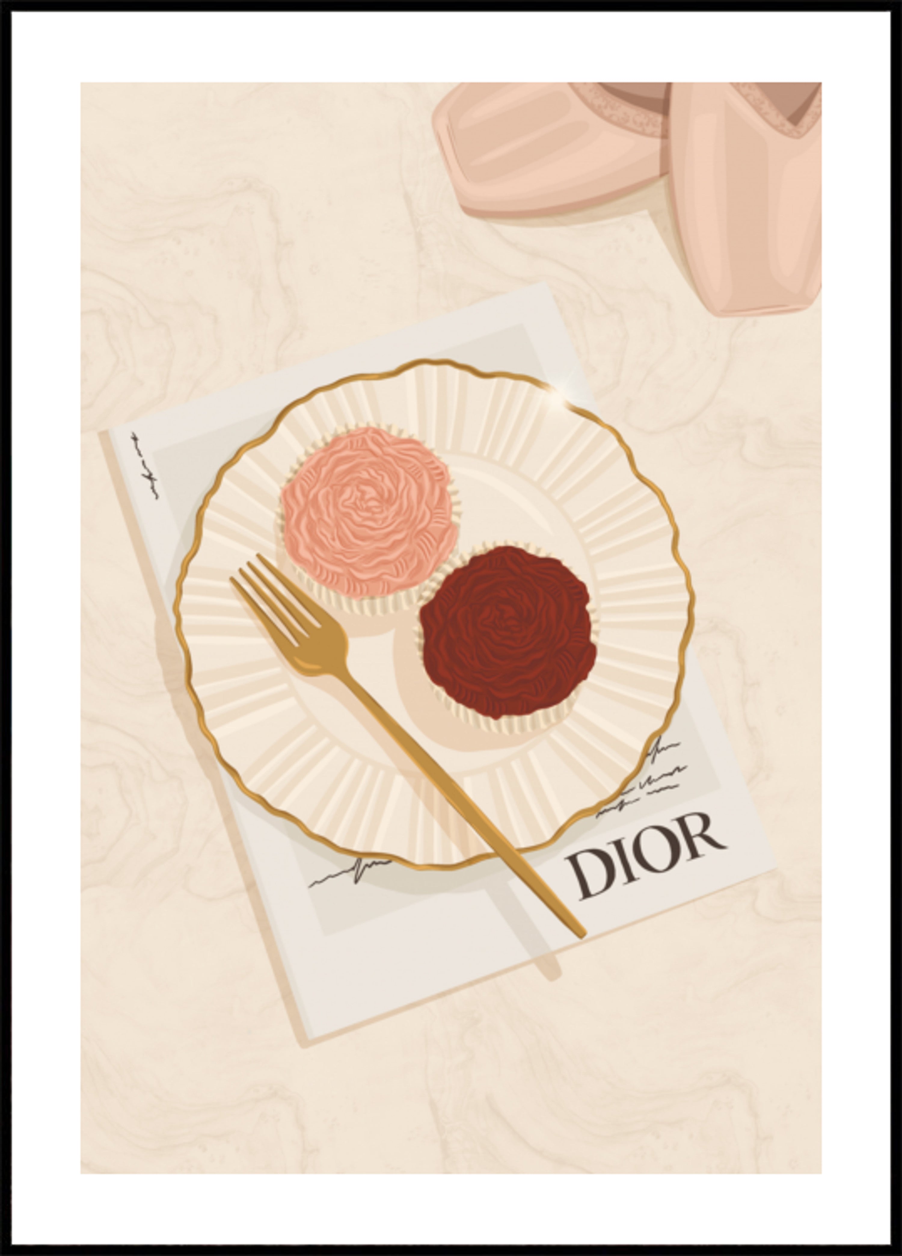 Eleganckie baletki typu Cupcakes