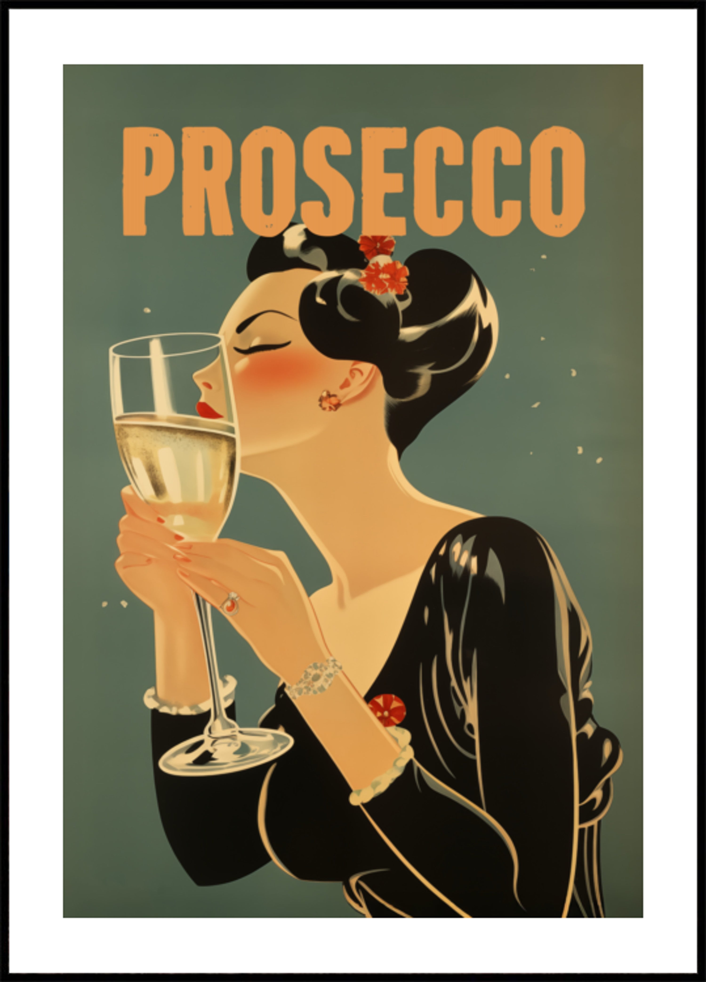 Elegancka kobieta Prosecco