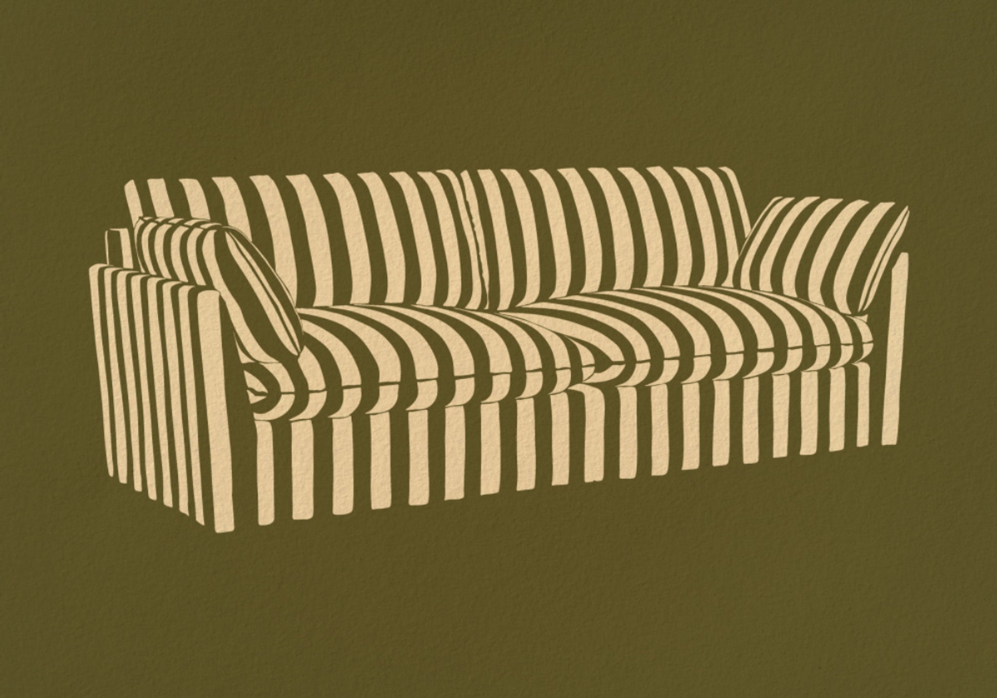 Klasyczna sofa w paski